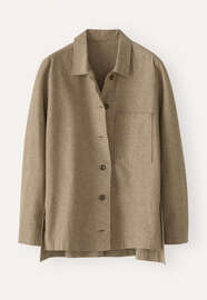 Structured overshirt, Olive tan, webstill