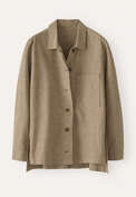 Structured overshirt, Olive tan, webstill