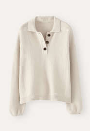 Collared sweater, Parchment, webstill