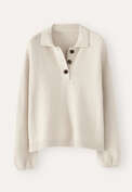 Collared sweater, Parchment, webstill