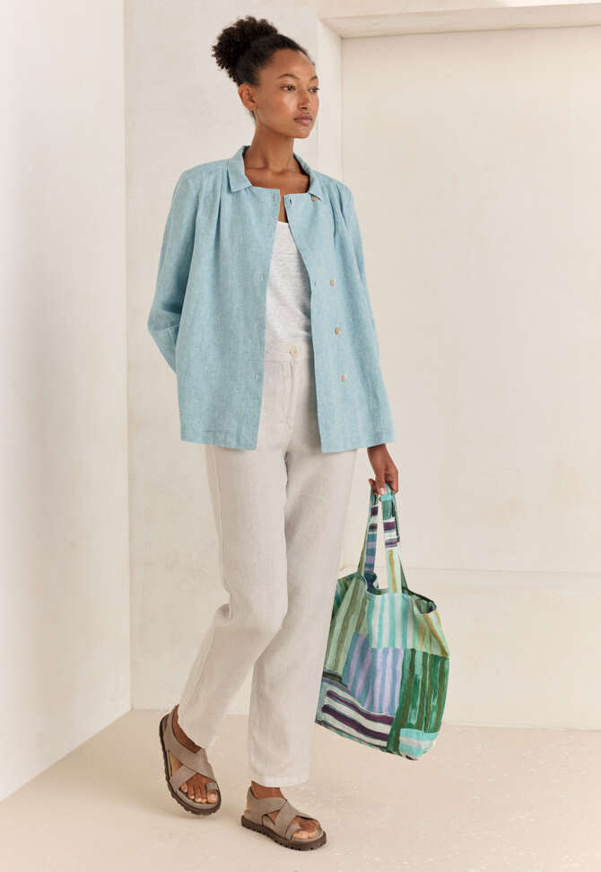 Collar and revere shirt, Pale ocean, completeTheLook