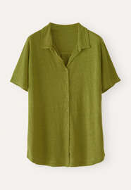 Relaxed jersey shirt, Dark lime, webstill
