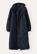 Long padded coat, Blue black, webstill