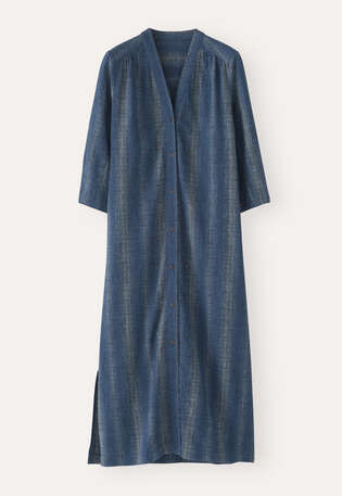 Button-through dress, Dark denim, webstill