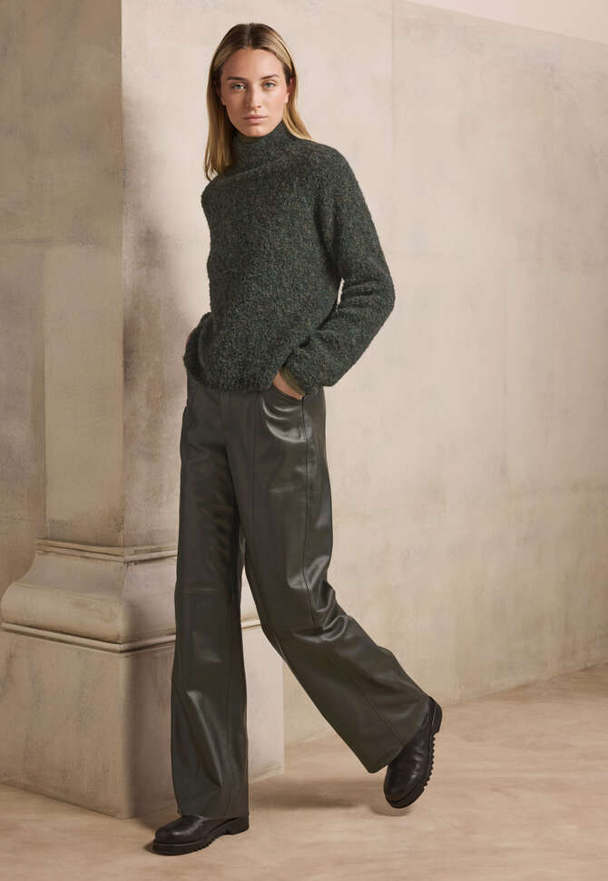 Funnel-neck sweater, Dark forest, completeTheLook