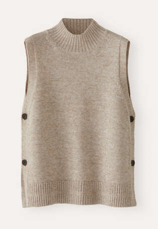 Sleeveless sweater, Pale natural, webstill