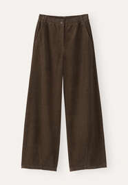 Hemp cotton & yak cord trousers, Peat, webstill