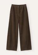 Hemp cotton & yak cord trousers, Peat, webstill