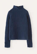 Funnel-neck sweater, Dark petrol, webstill