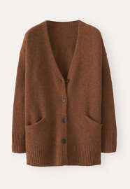 V-neck cardigan, Chilli brown, webstill