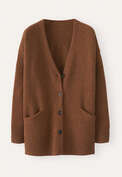V-neck cardigan, Chilli brown, webstill