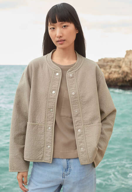 Double-cloth jacket, Stone, completeTheLook