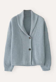 Shawl-collar cardigan, Soft blue, webstill