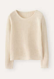 Moss-stitch sweater, Ecru, webstill