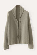 Rib-stitch cardigan, Khaki sage, webstill