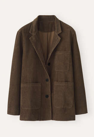 Cord patch-pocket jacket, Peat, webstill