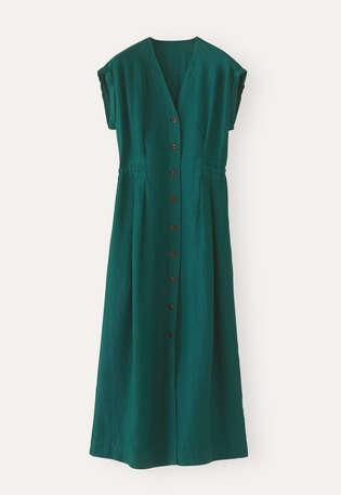 Button-through dress, Bottle green, webstill