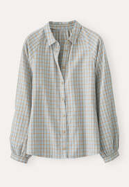 Checked shirt, Blue tan, webstill