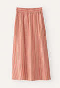 Striped A-line skirt, Terracotta red, webstill