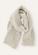 Cable-stitch scarf, Natural stone, webstill