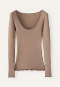 Scoop-neck top, Tan, webstill