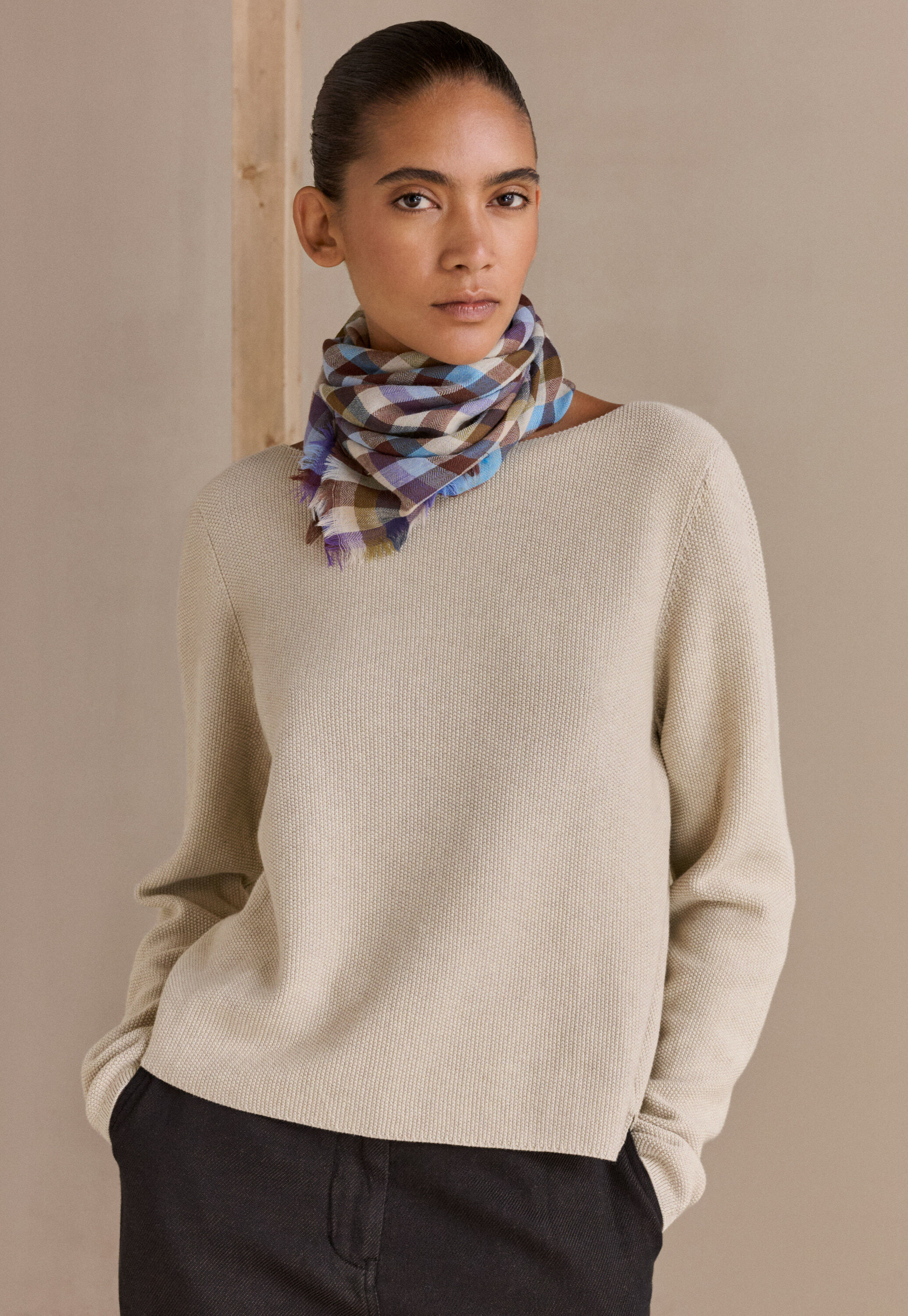 Checked scarf
