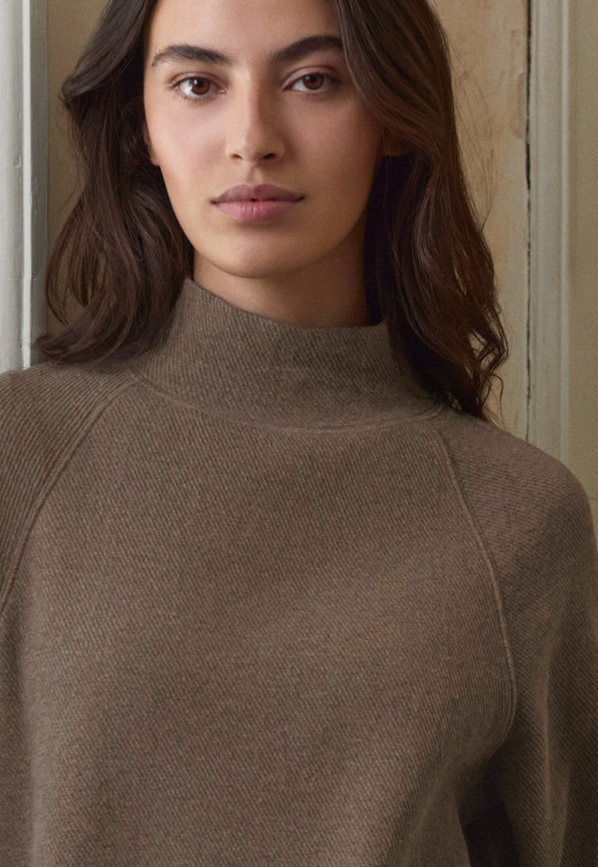 Funnel-neck tunic
