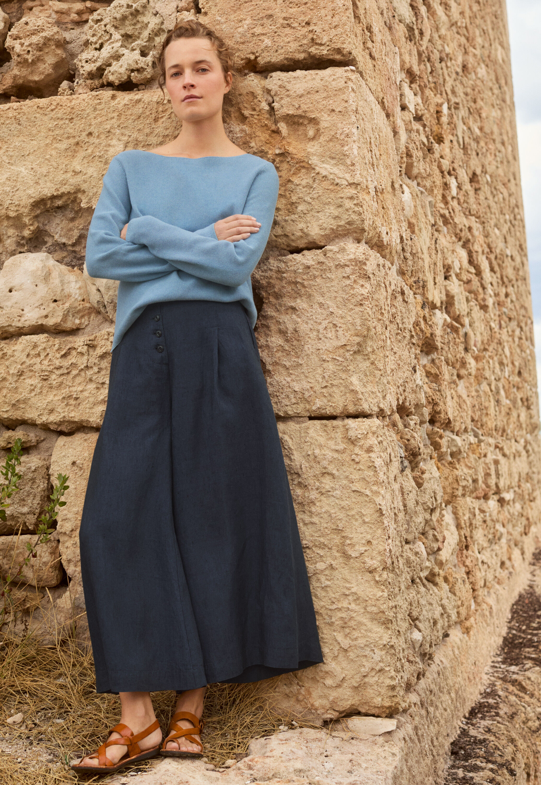Boat-neck sweater