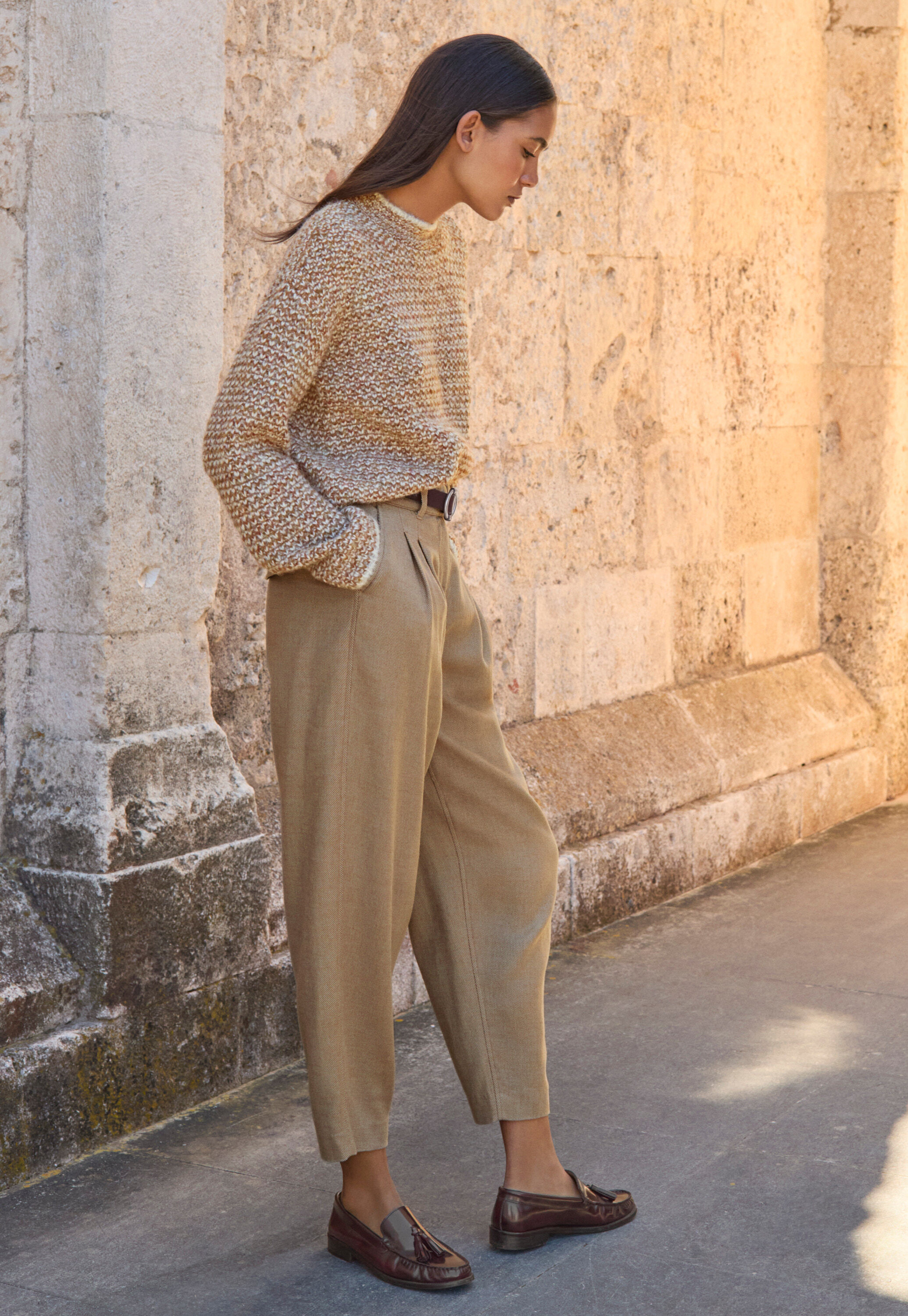 Pleat-front trousers