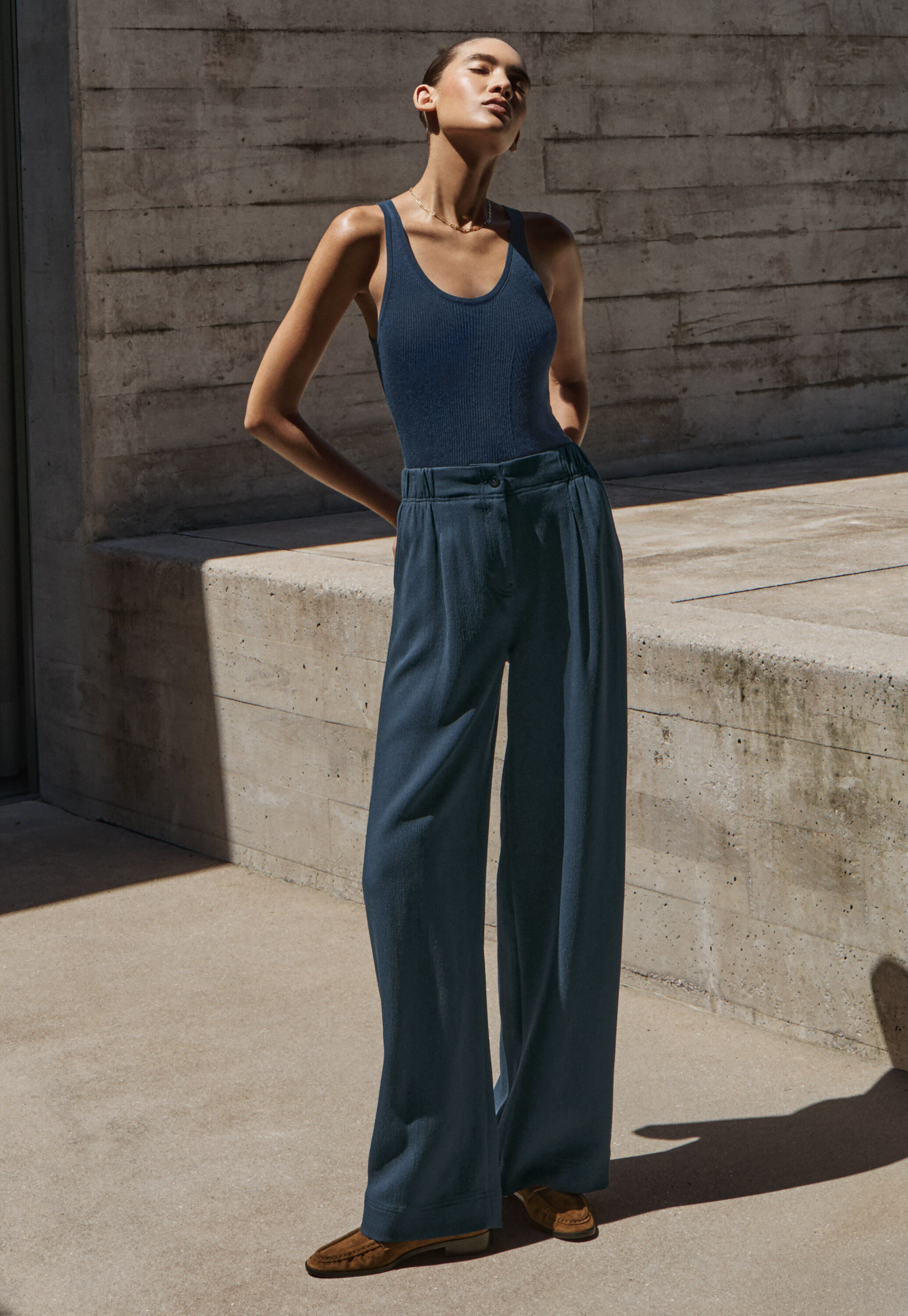 Pleat-front trousers