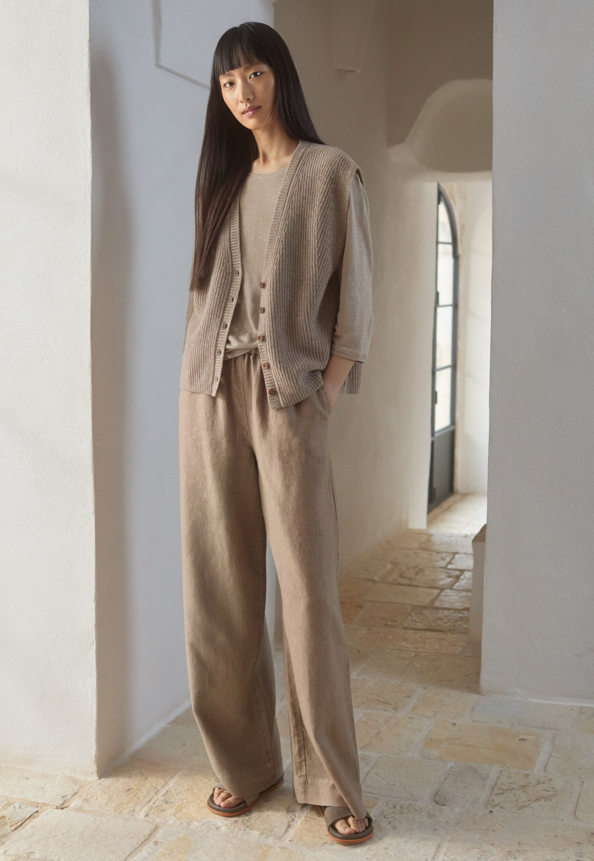 Pleat-front trousers
