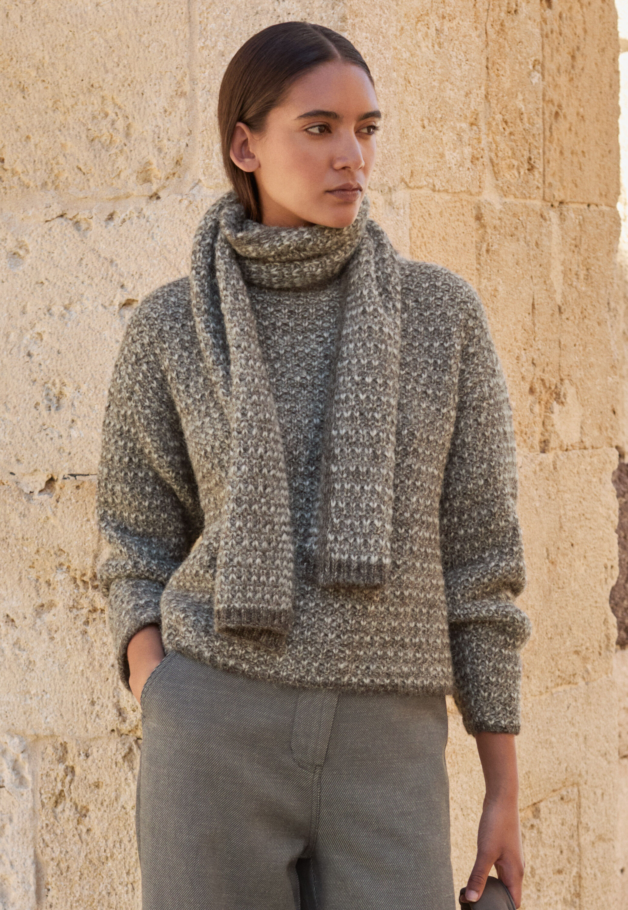 Stitch-detail sweater