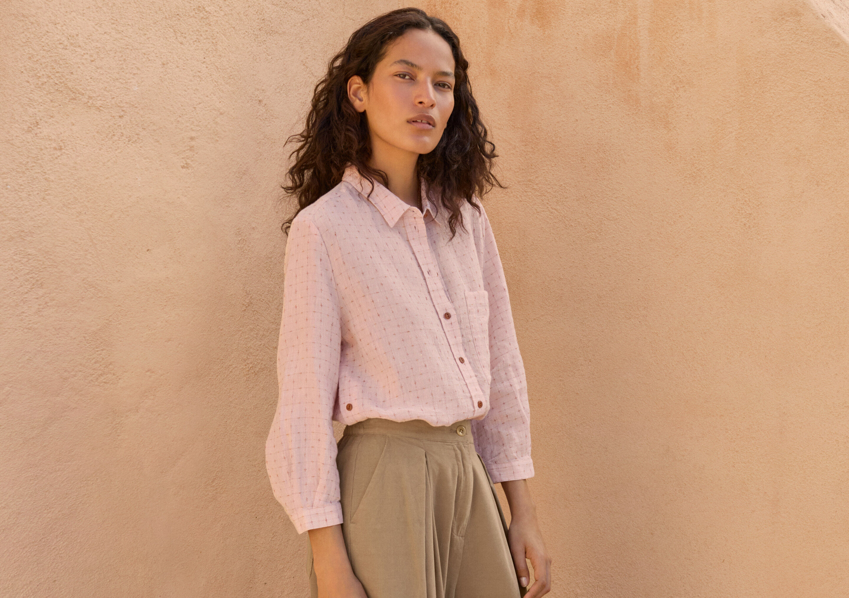 Cross-weave shirt