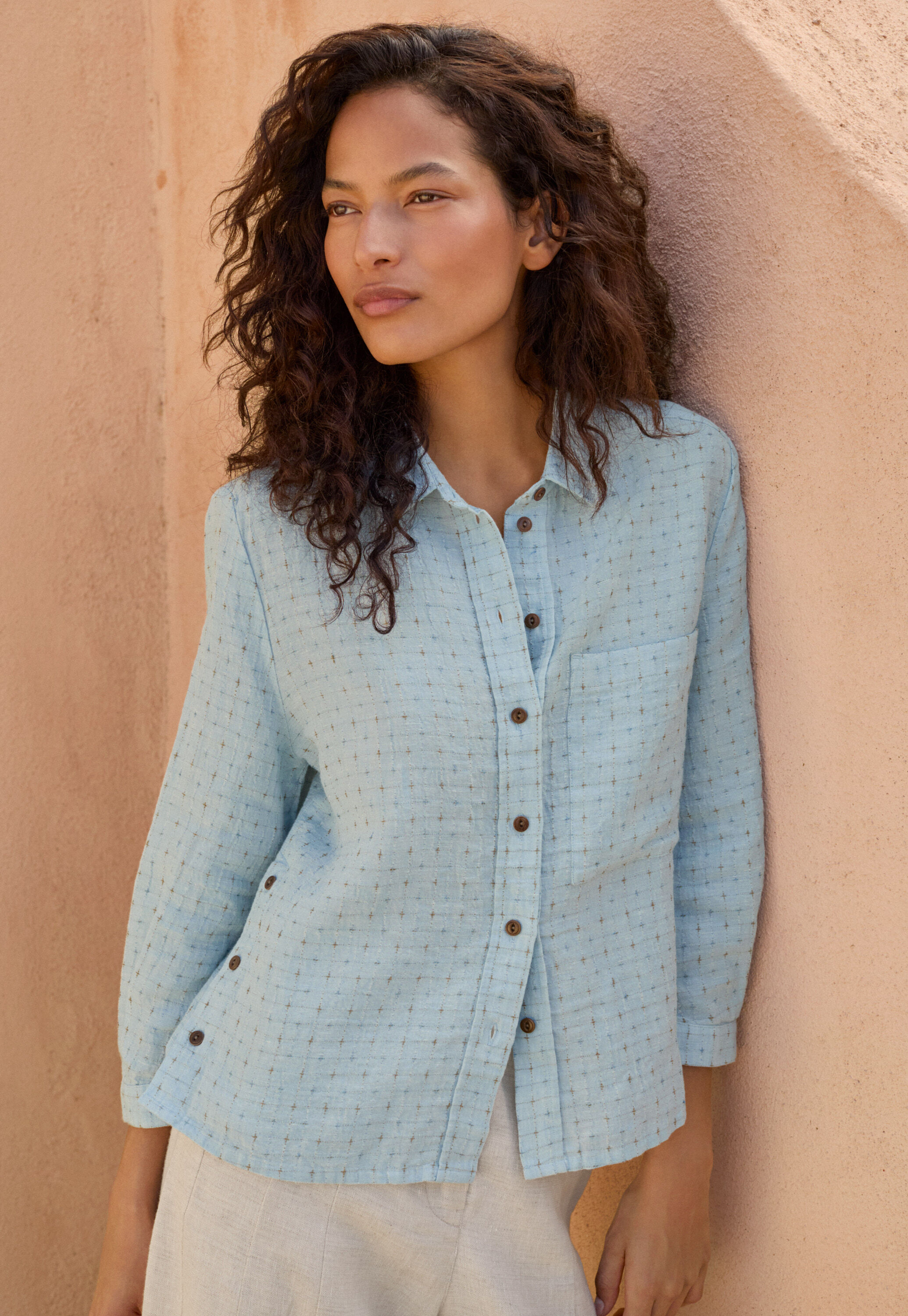 Cross-weave shirt