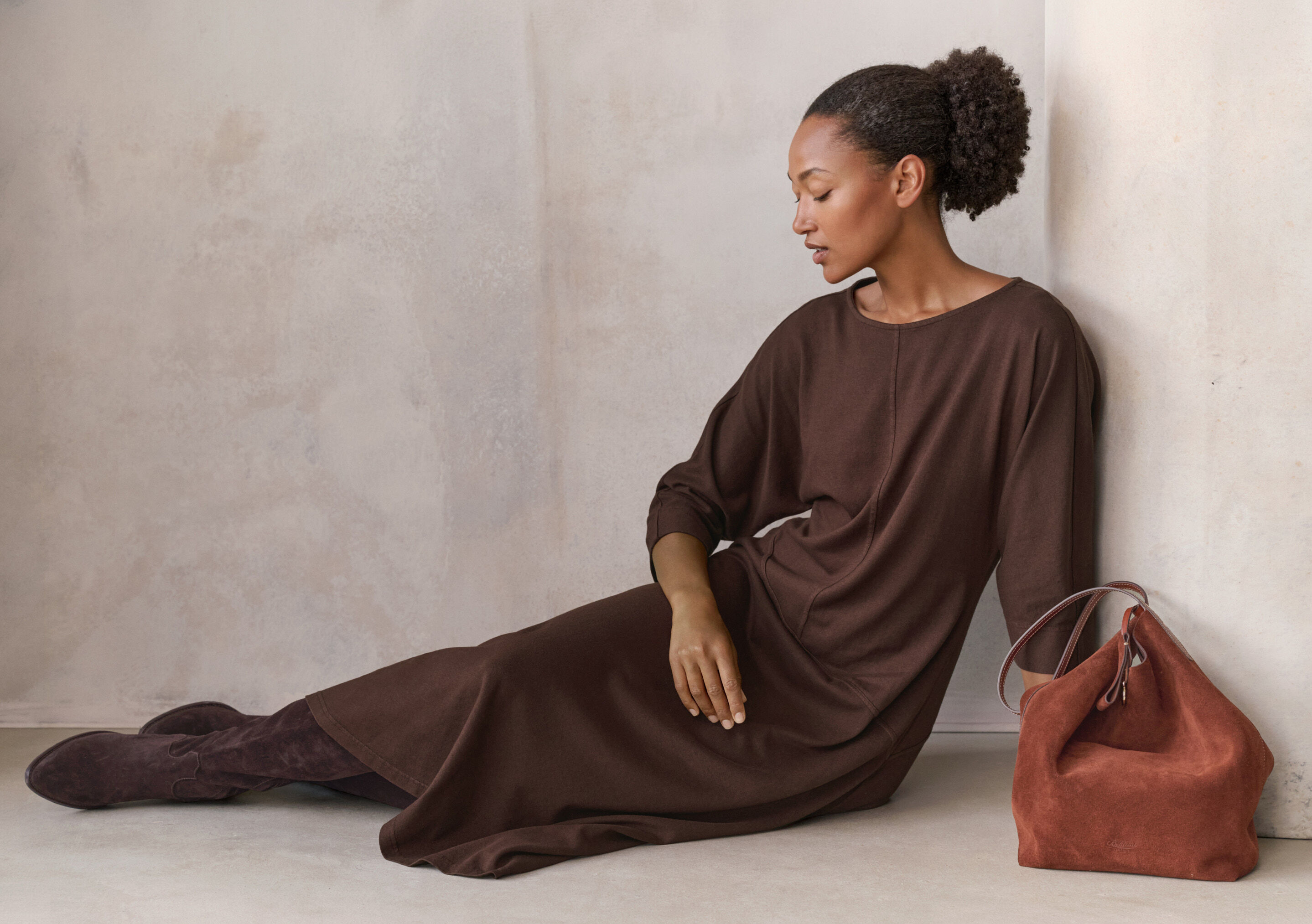 Jersey bias-cut dress