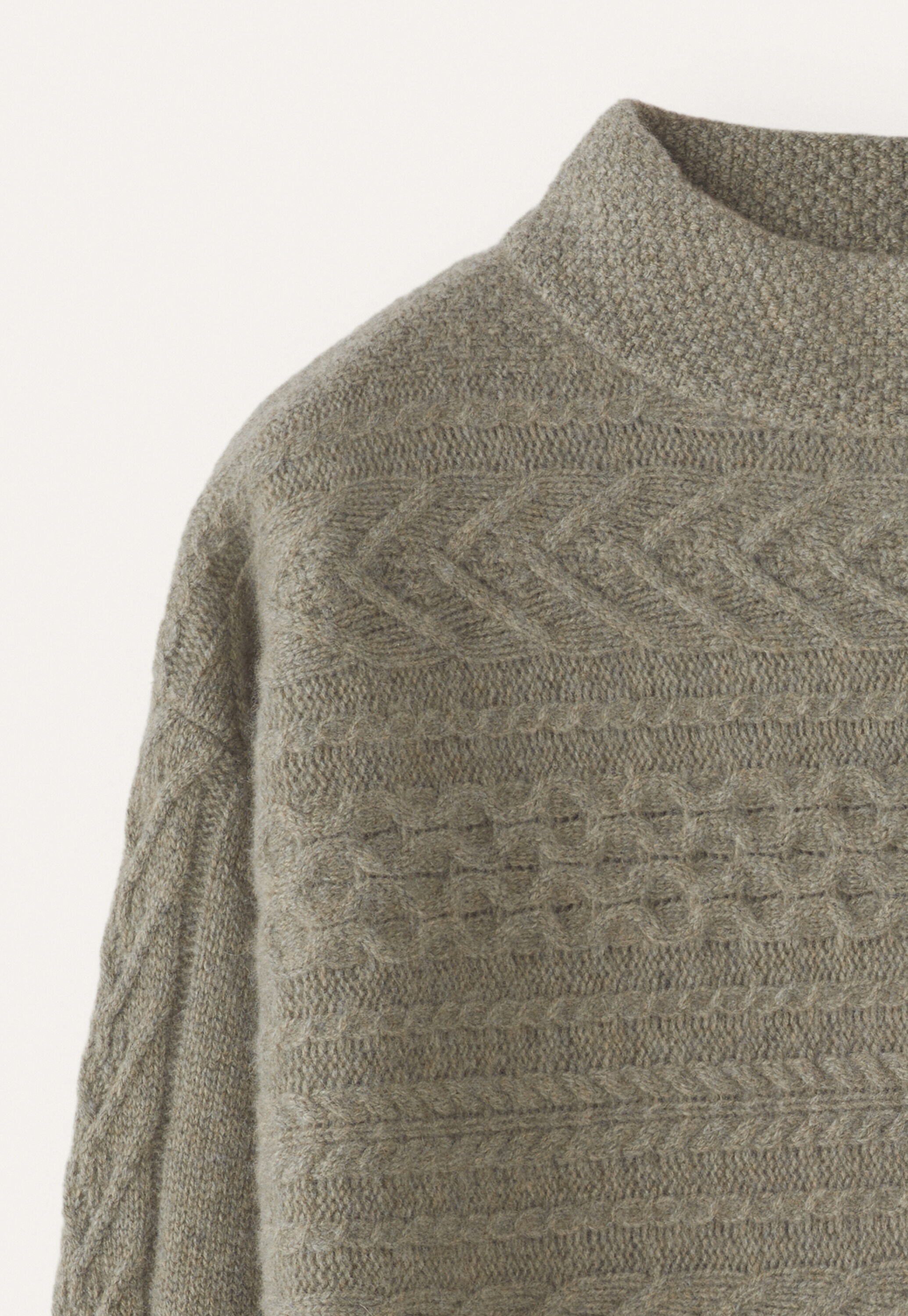 Cable-stitch sweater
