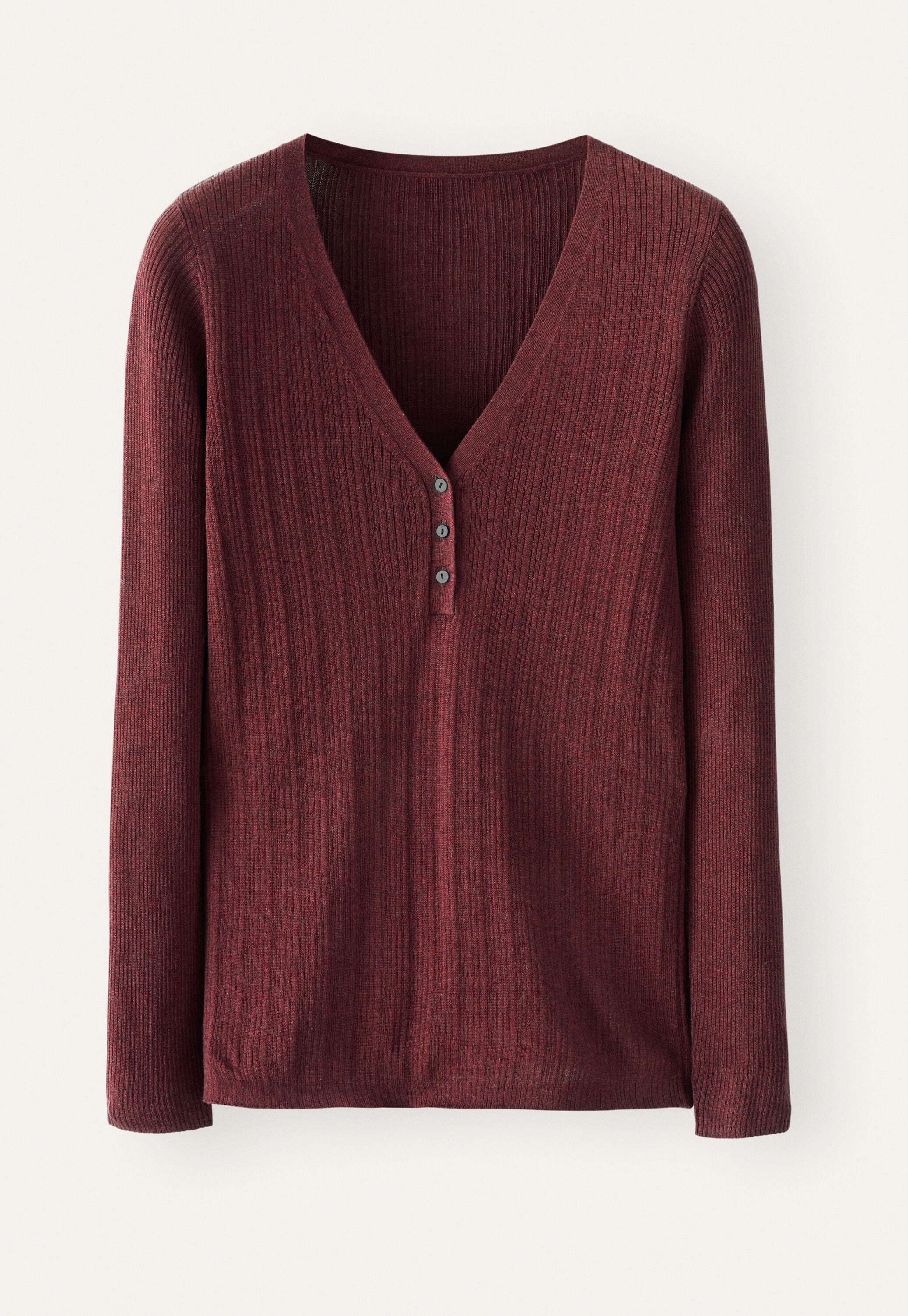 Ribbed v-neck sweater