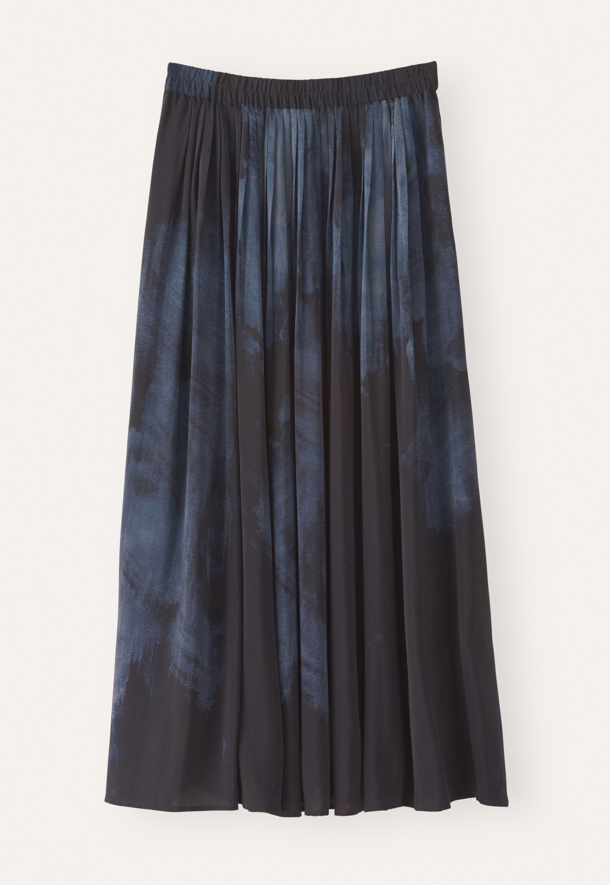 Printed pleated skirt, Midnight, large