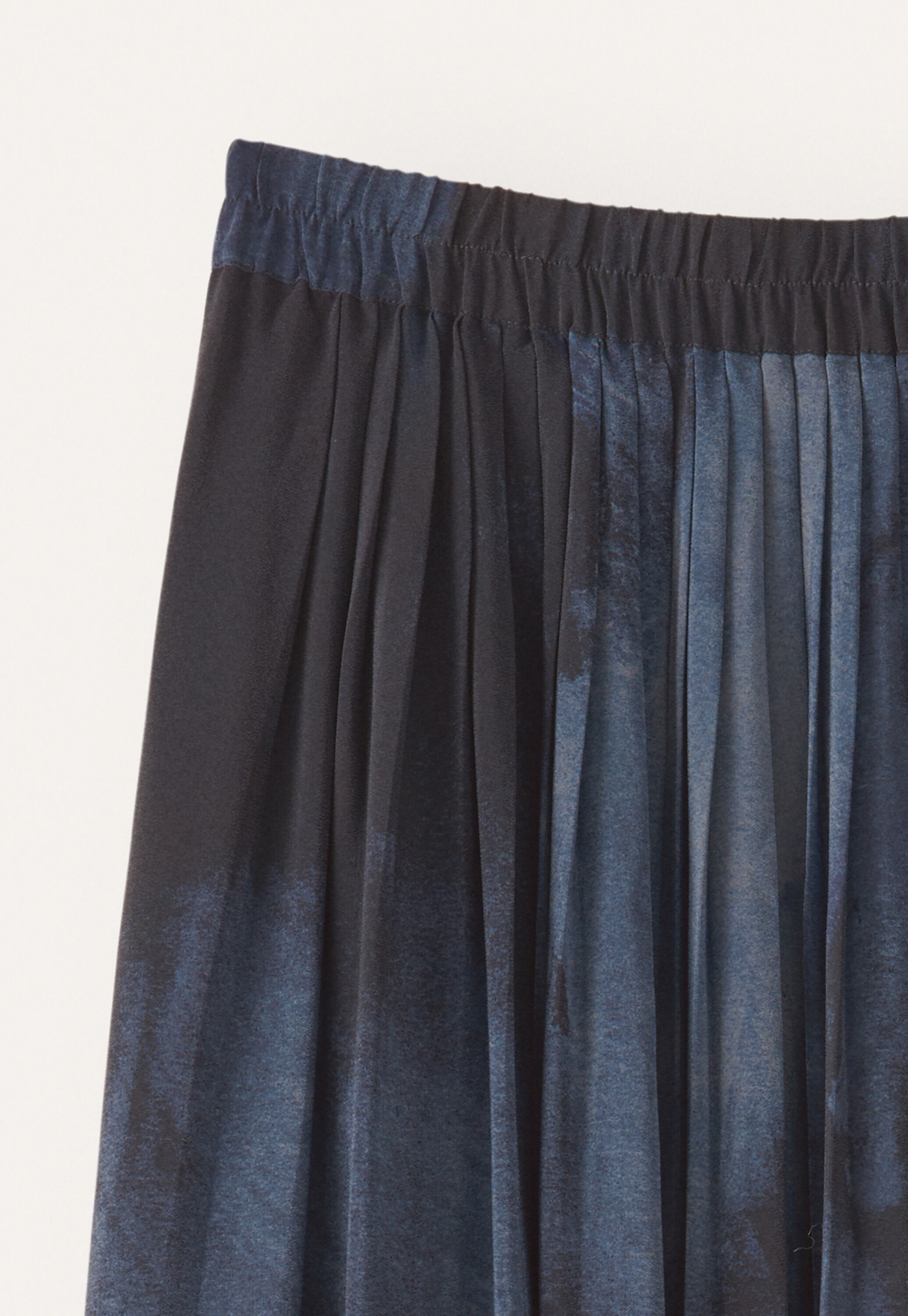 Printed pleated skirt, Midnight, large