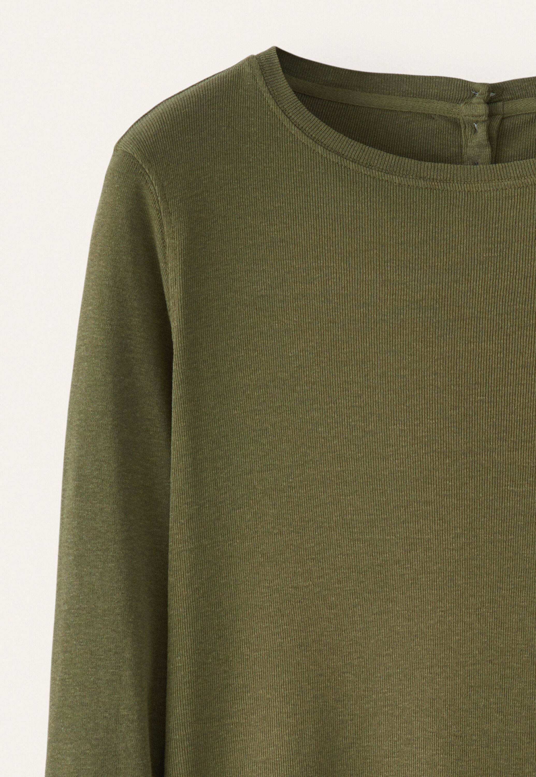 Ribbed long-sleeve top