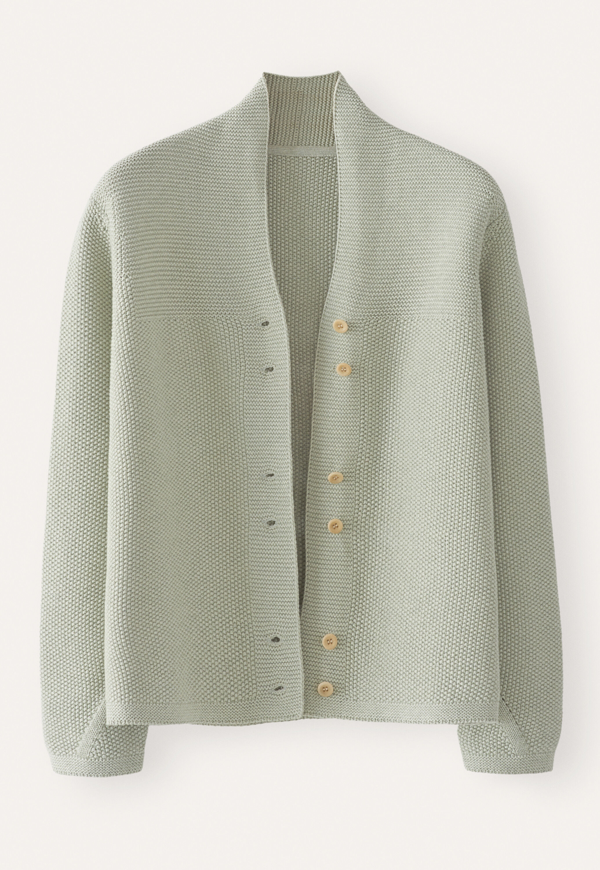 Button-front cardigan, Frosted sage, large