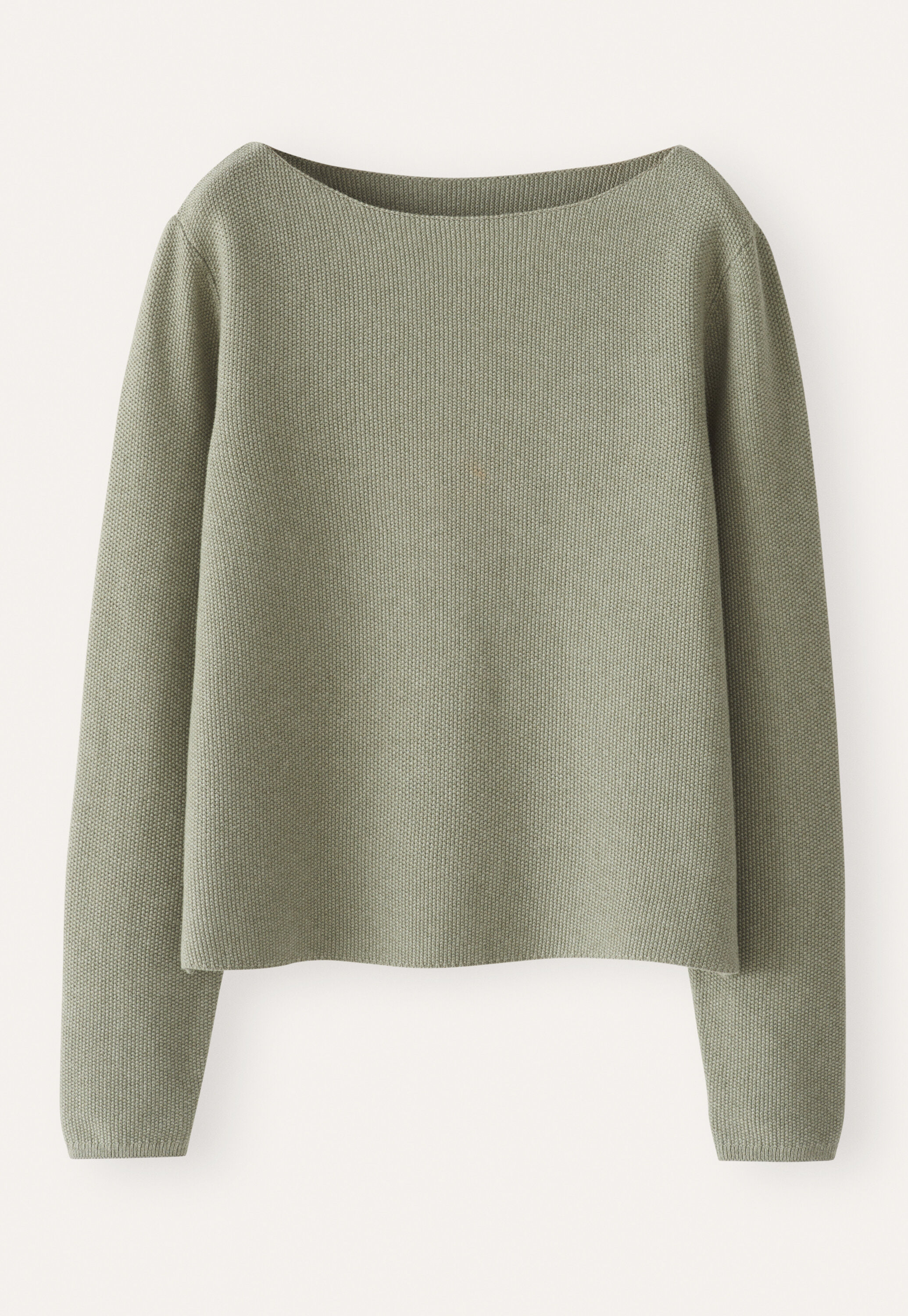 Boat-neck sweater, Sage, large