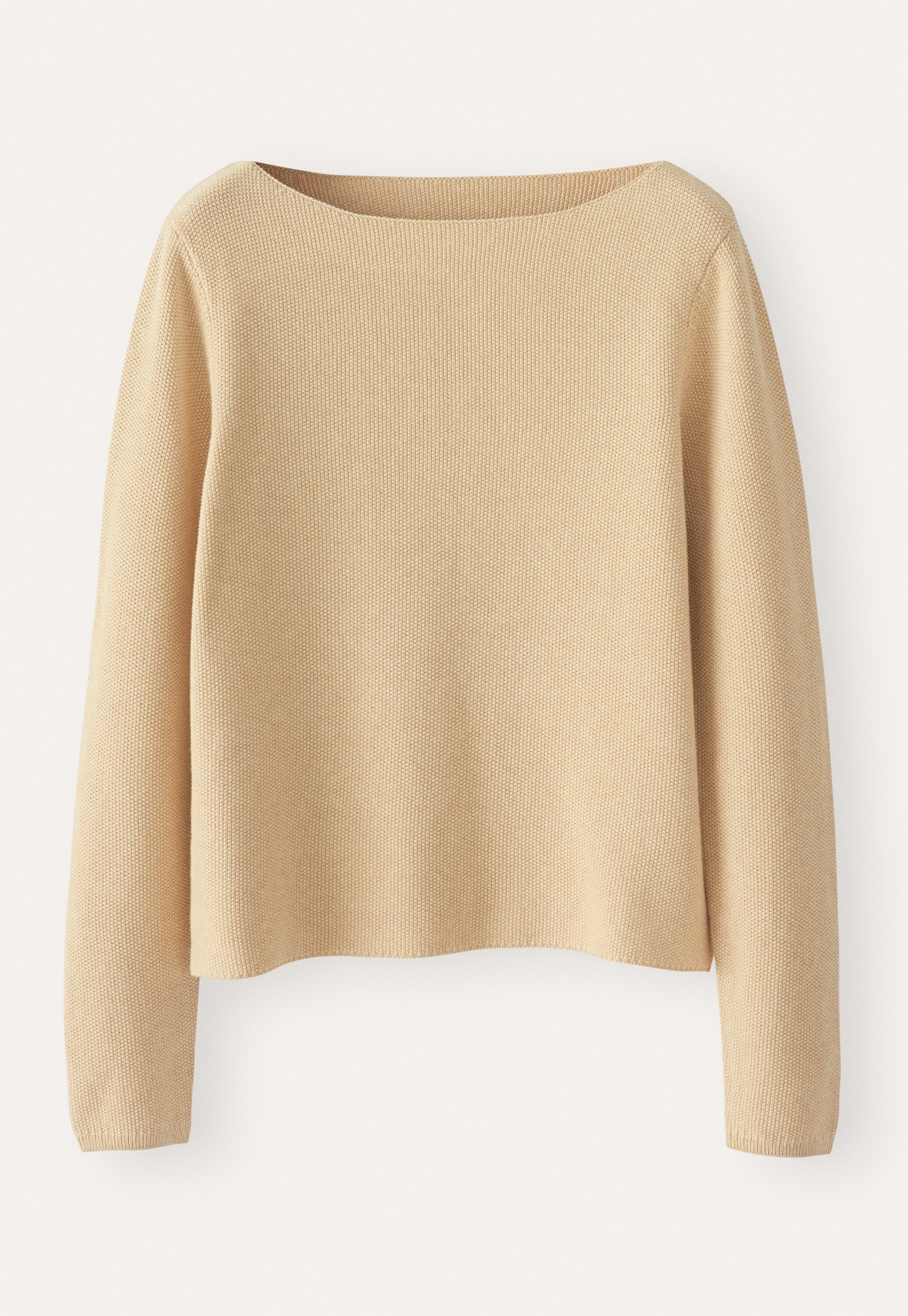 Boat-neck sweater, Pale corn, large