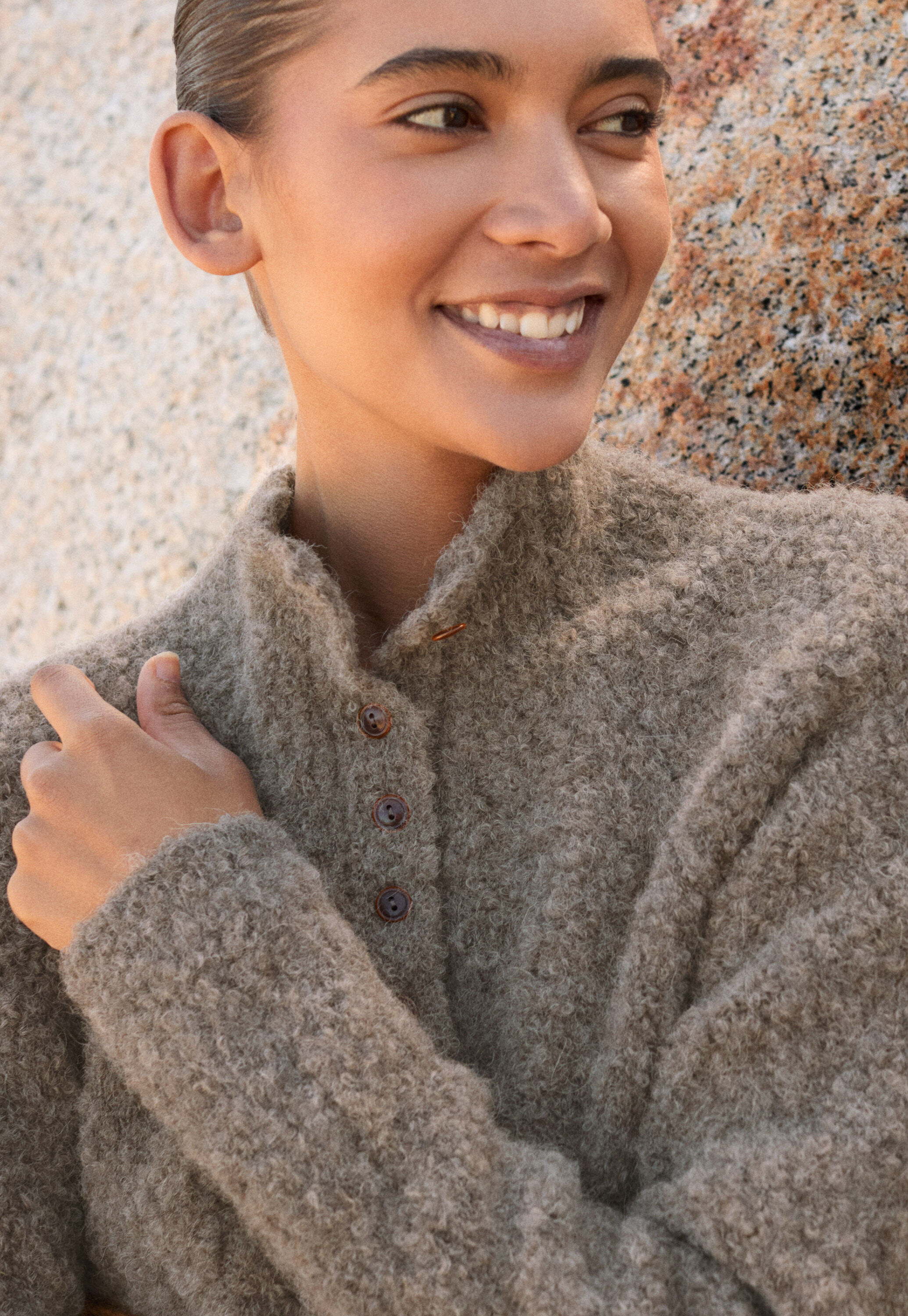 Button-neck sweater