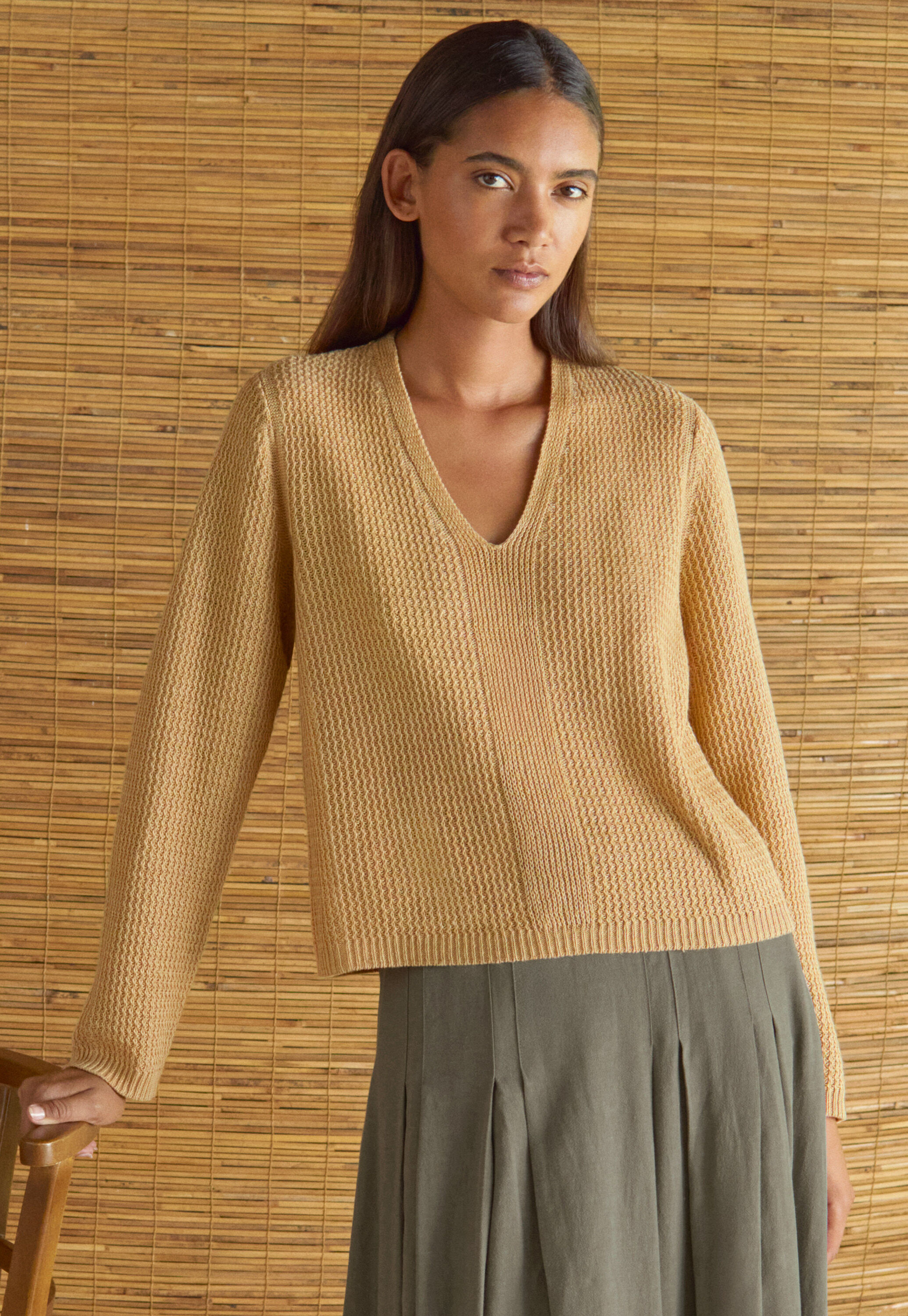 V-neck sweater