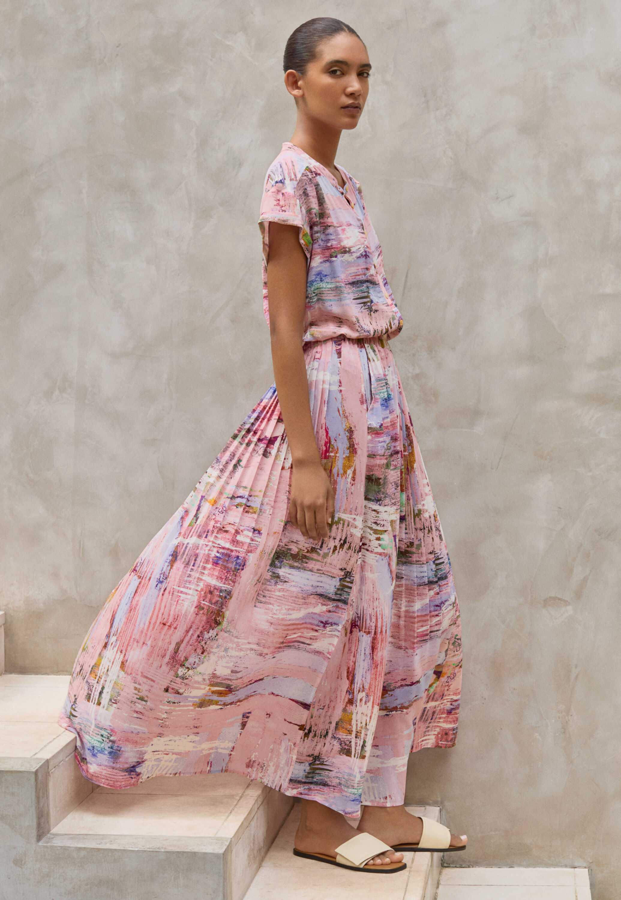 Printed boxy shirt