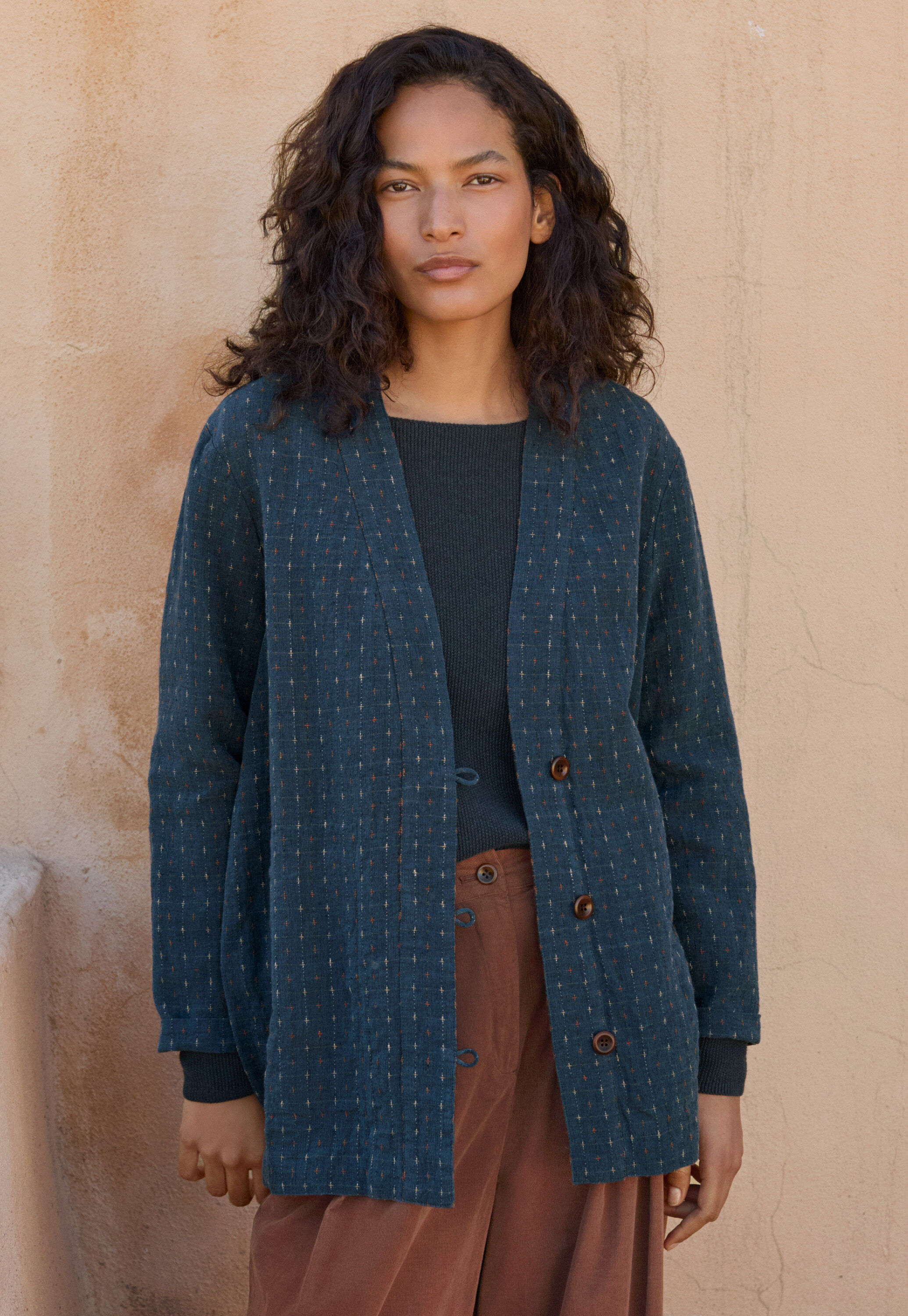 Cross-pattern jacket