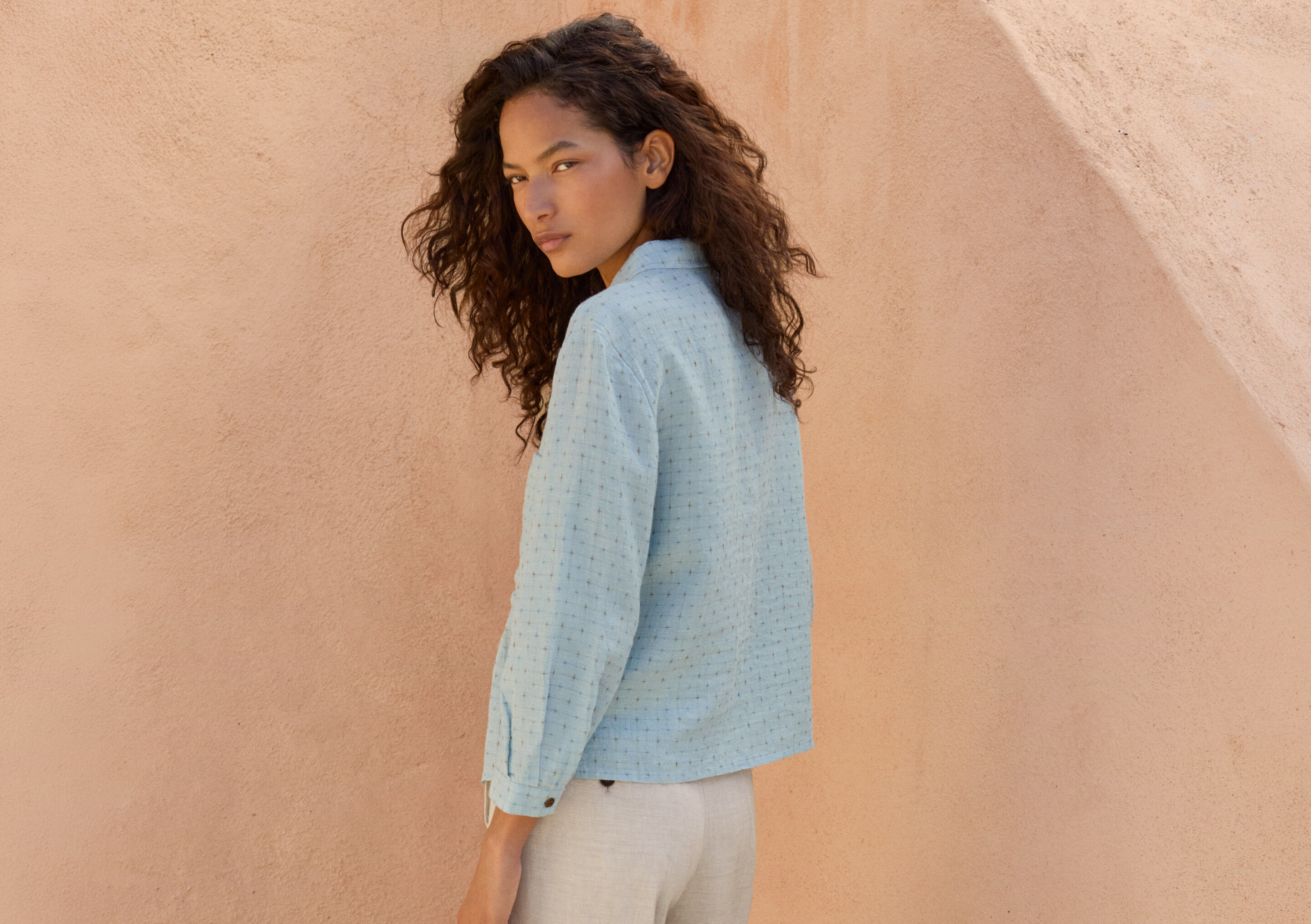 Cross-weave shirt