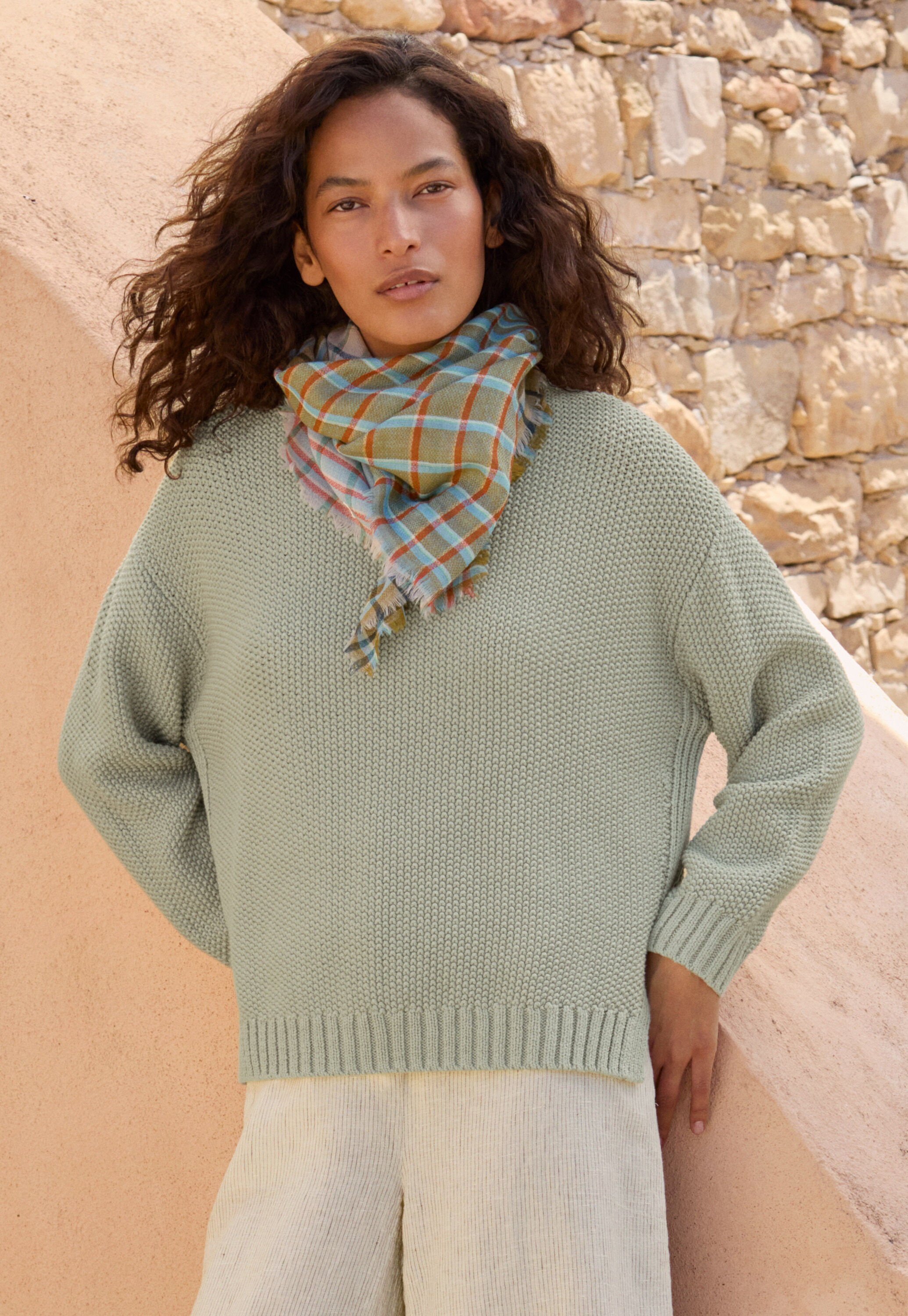 Checked scarf