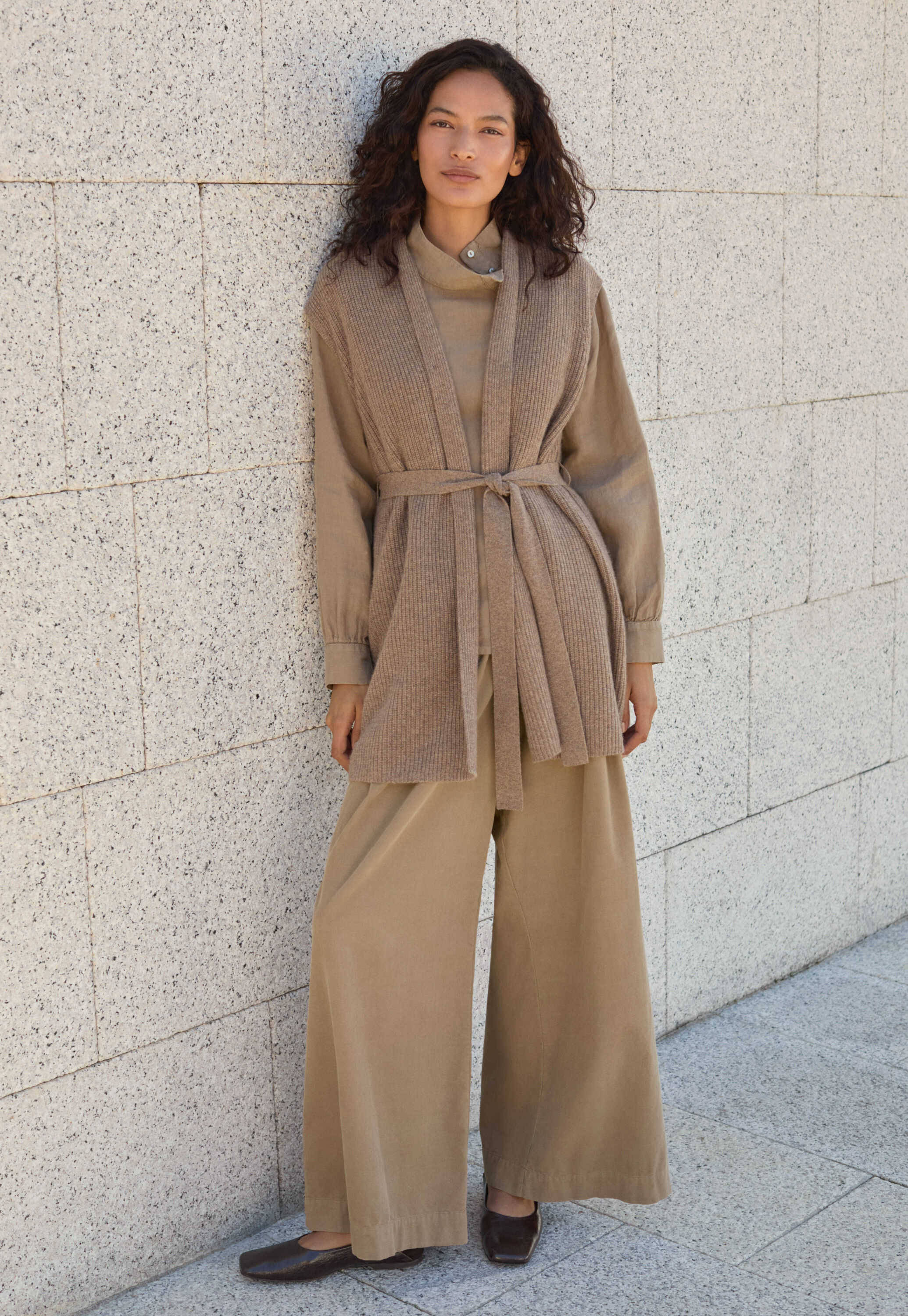 Rib-stitch cardigan